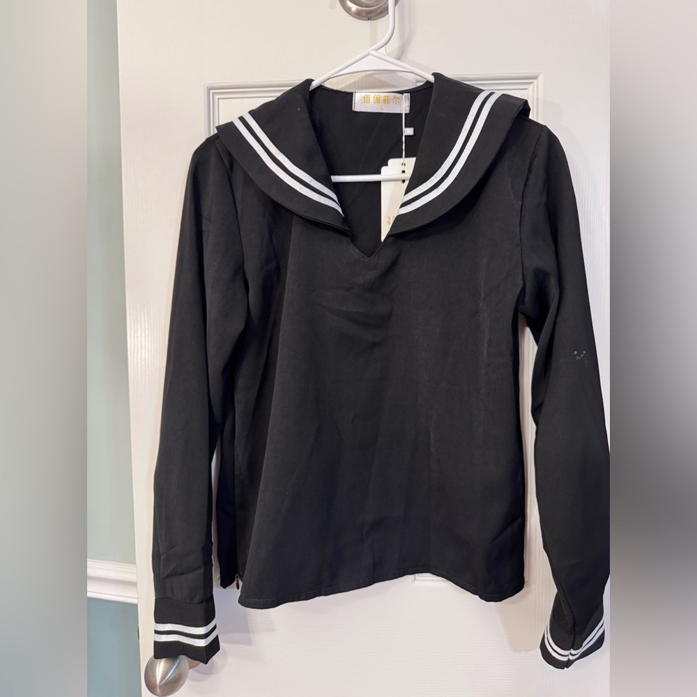 NWT Bailip Hil | Black Naval Shirt, Size S